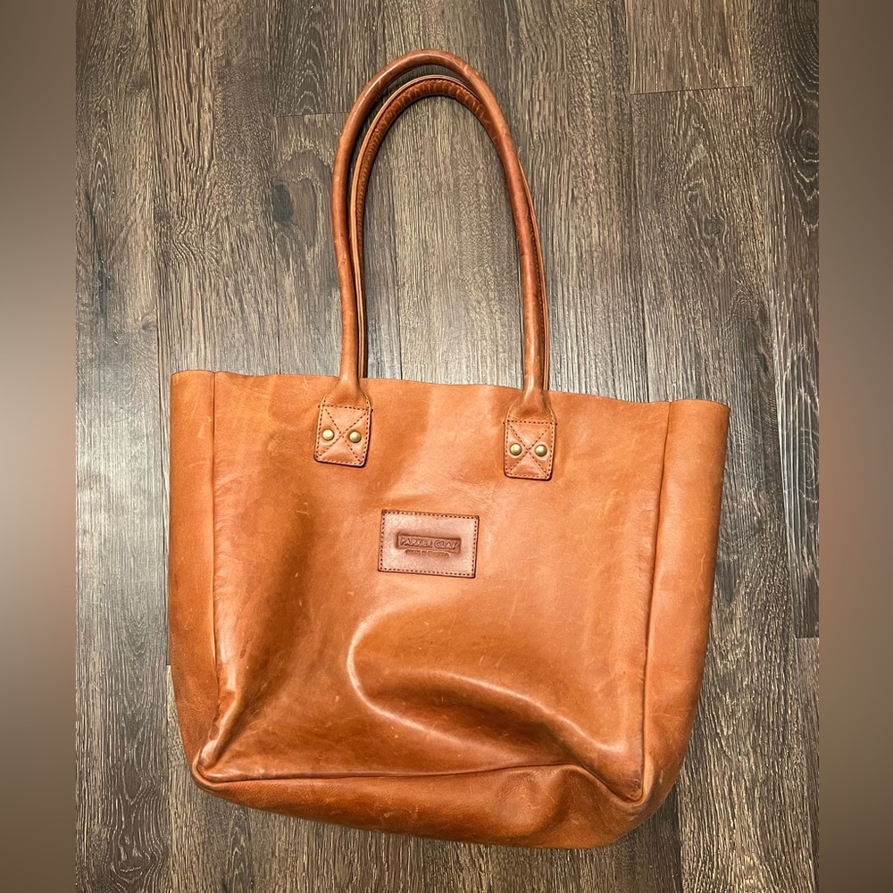 Parker Clay Brown Genuine Leather Tote Bag